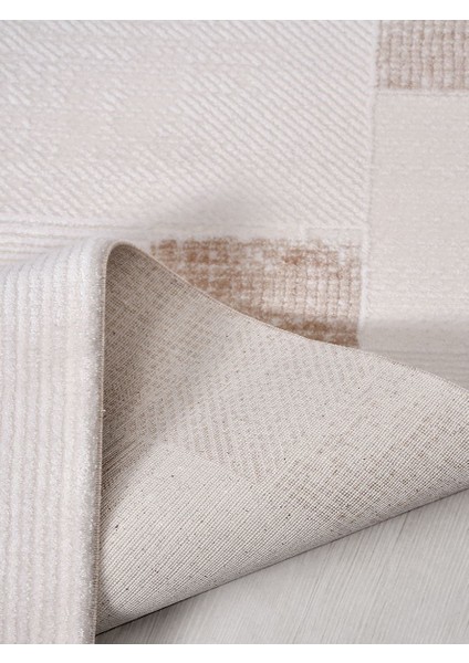 Kandy KN01 Bej Akrilik Yapışmaz Sık Dokulu Salon Antre Mutfak Ytak Odası Halı Yolluk fırsatları