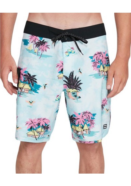 73 Line Up Pro Erkek Yeşil Boardshort