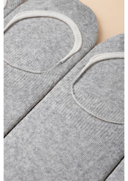 6 Çift Kadın Gri Görünmez Babet Günlük Topuk Kaydırmazlı Çorap fiyatları