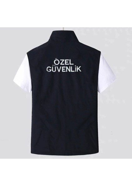 Nakış Işlemeli 4 Cepli Astarsız Özel Güvenlik Yeleği