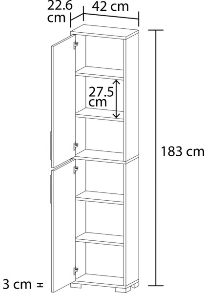 Lizbon No.4 Banyo Dolabı
