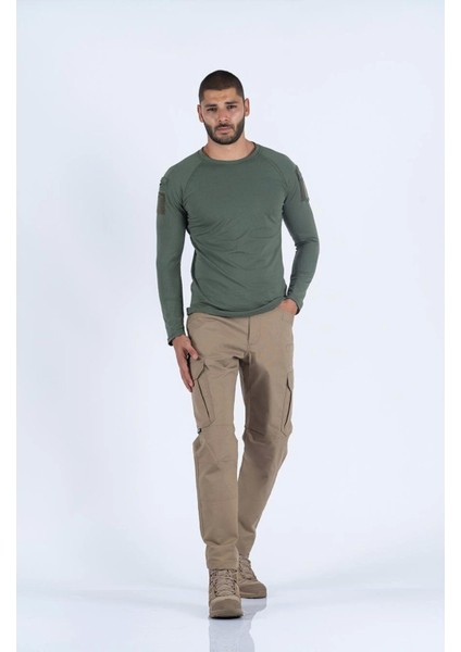 Outdoor Taktik Pantolon Ripstop Çok Cepli Kargo Pantolonu - 502 Bej
