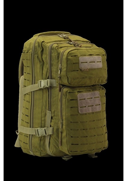 50 Litre Lazer Kesim Bej Cordura Kumaş Sırt Çantası