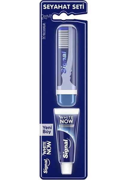 White Now Diş Macunu 14 ml – Diş Fırçası Seyahat Seti