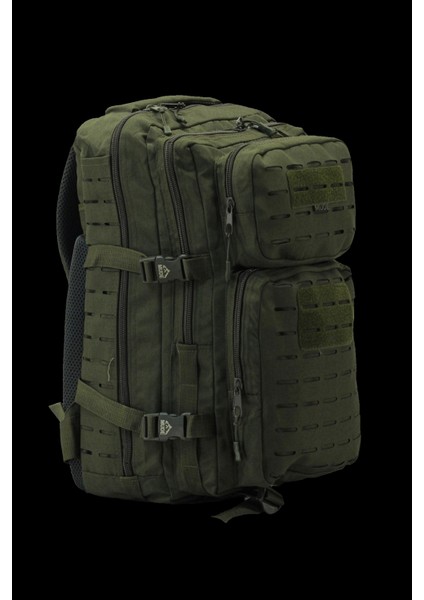 50 Litre Lazer Kesim Haki Cordura Kumaş Sırt Çantası