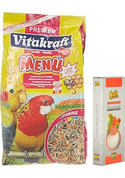 2 Li Avantaj Paketi Vitakraft Papağan Yemi, Quik Kalamar Kemiği