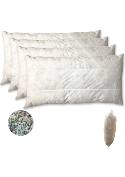 4lü Büyük Sırt Kırlent Iç Dolgu - Koltuk Sırt Kırlenti Minder Biyeli Model dolgu kırpık sünger - ölçü seçenekleri mevcut - beyaz rengi