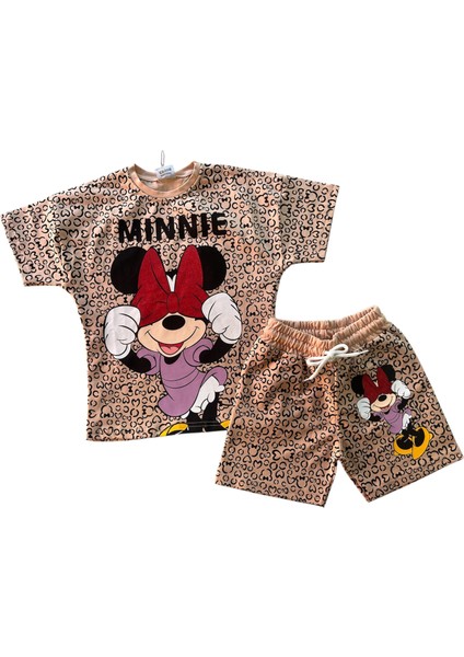 Kız Çocuk Pamuklu Mickey Mouse Baskılı Şortlu Takım fiyatları