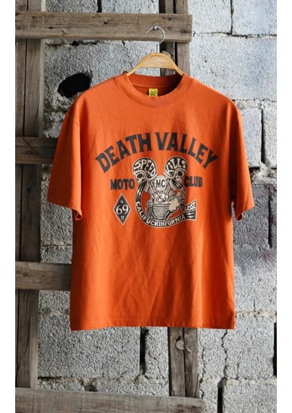 Death Valley Oversize Unisex Turuncu Tişört modelleri