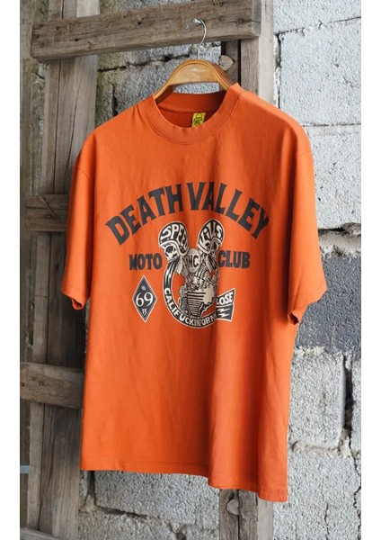 Death Valley Oversize Unisex Turuncu Tişört fırsatları