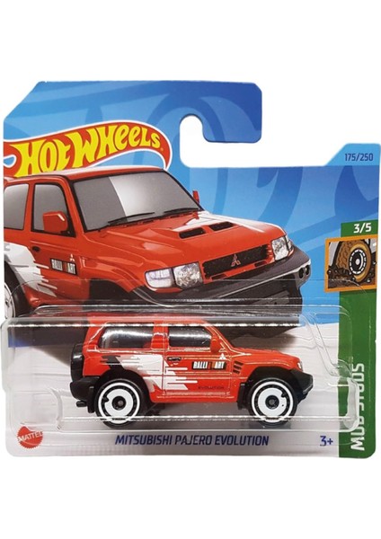 1/64 Ölçek Tekli Regular Arabalar HKG47 Mud Studs / Mitsubishi Pajero Evolution Kırmızı