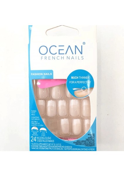 Pembe Takma Tırnak (Kalın French) 191 ( )