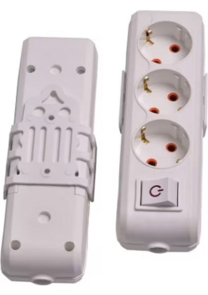 Asel 3 Lü Priz Anahtarlı Klemensli