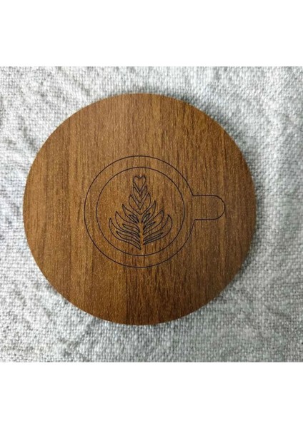 Ahşap Sunumluk|yuvarlak Bardak Altlığı(4 Adet)|10*10 CM|BA4002