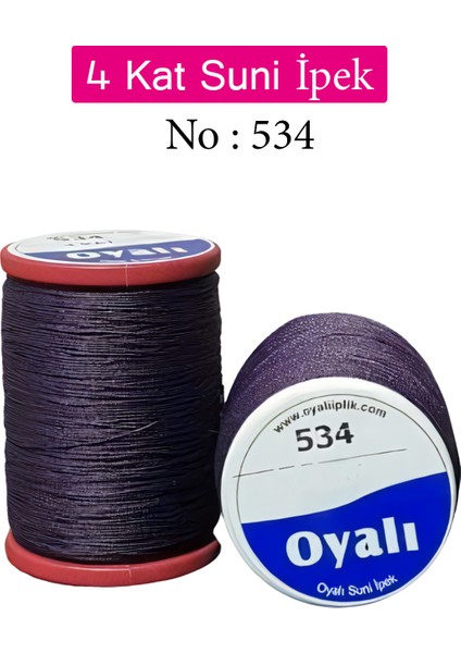 Oyalı 4 Kat Suni Ipek Iplik Iğne Oyası Boncuk Ipi Tığ Oyası NO:534