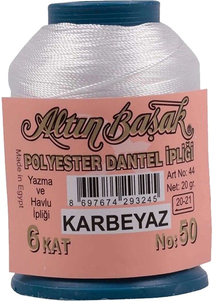 3 Adet Altınbaşak Oya ve Dantel Ipi 20 gr - Royaleks - No: K.beyaz