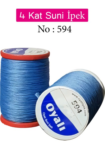 Oyalı 4 Kat Suni Ipek Iplik Iğne Oyası Boncuk Ipi Tığ Oyası NO:594