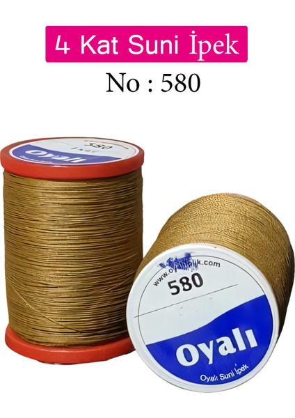 Oyalı 4 Kat Suni Ipek Iplik Iğne Oyası Boncuk Ipi Tığ Oyası NO:580