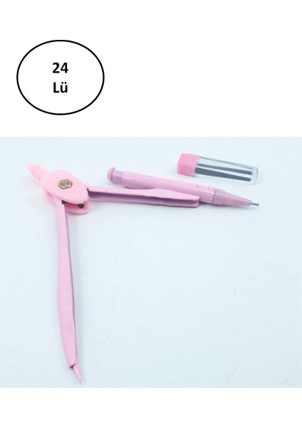 Tgb Pembe Renk Metal Pergel 24'lü