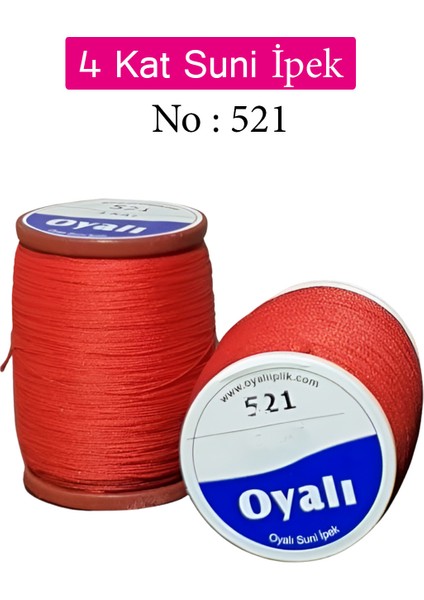 Oyalı 4 Kat Suni Ipek Iplik Iğne Oyası Boncuk Ipi Tığ Oyası NO:521