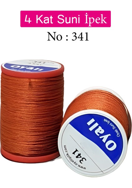 Oyalı 4 Kat Suni Ipek Iplik Iğne Oyası Boncuk Ipi Tığ Oyası NO:341
