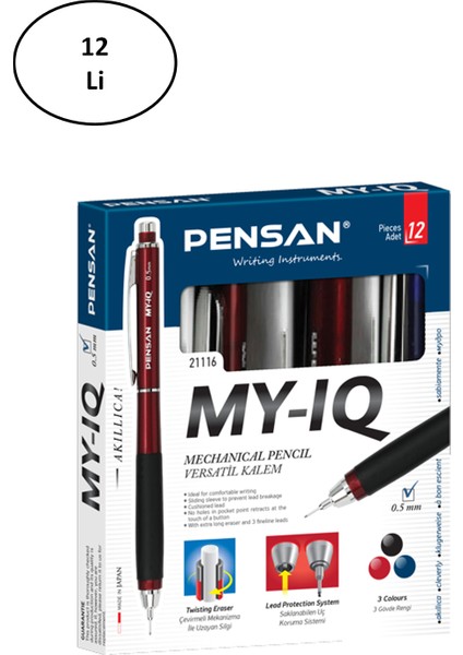 Pensan My Iq 0.7 mm Versatil Kalem 12'li