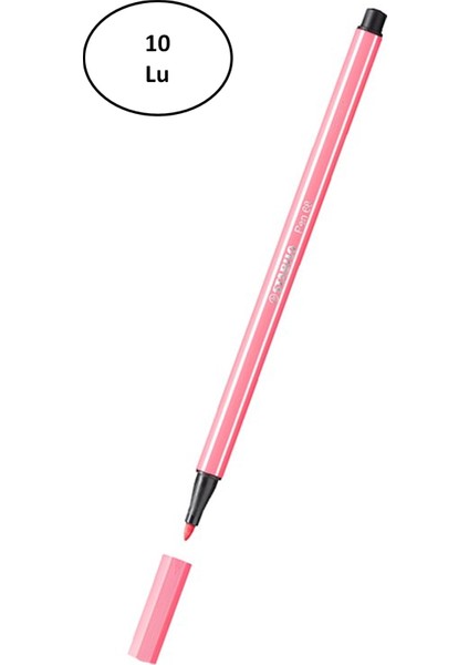 Umut Stabilo Pen 68 Pembe 68/29 10'lu
