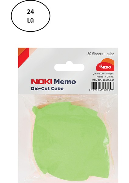 Noki Memo Yaprak Şekilli 5 Renk 80 Sayfa Not Kağıdı