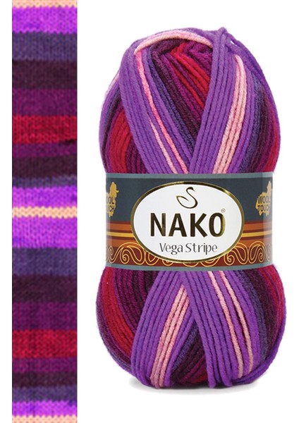 5 Adet Stripe Premium Akrilik El Örgü İpi Yünü No: 82412 fırsatları