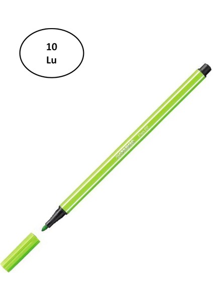 Umut Stabilo Pen Kalem 68 Açık Yeşil 68/33 10'lu