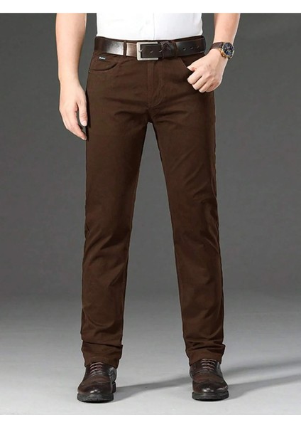 Erkek Regular Fit Rahat Kesim Non-Denim Kot Pantolon