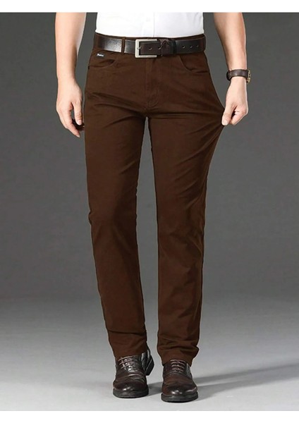 Erkek Regular Fit Rahat Kesim Non-Denim Kot Pantolon