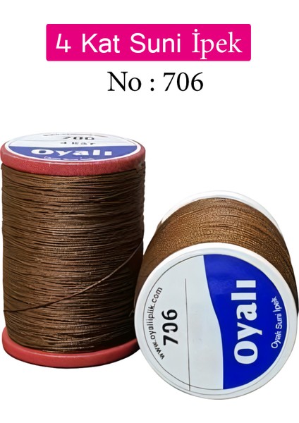 Oyalı 4 Kat Suni Ipek Iplik Iğne Oyası Boncuk Ipi Tığ Oyası NO:706