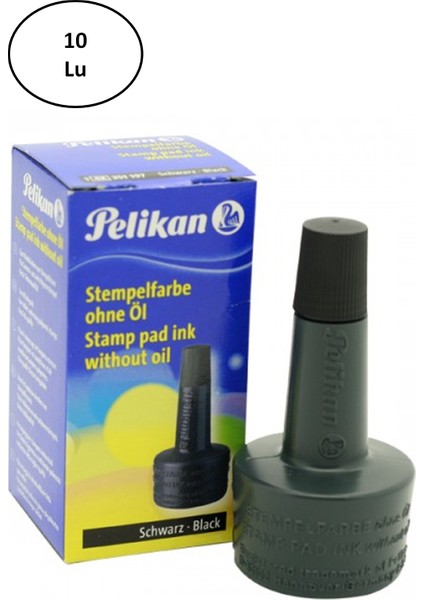 Pelikan Stampa Mürekkebi Siyah 28 ml 10'lu