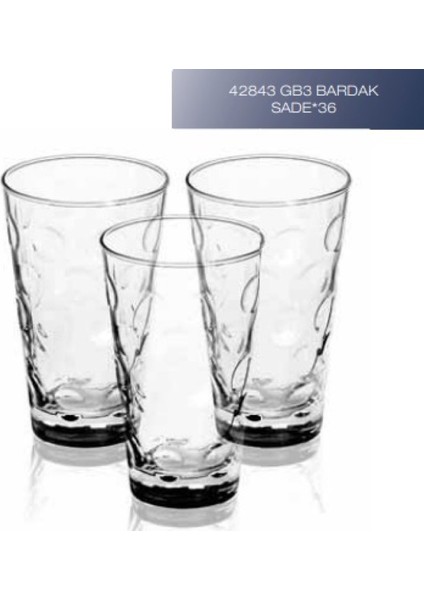 Sigma Bardak 42843 3'lü Sade ROYALEKS-SGM09078 42843