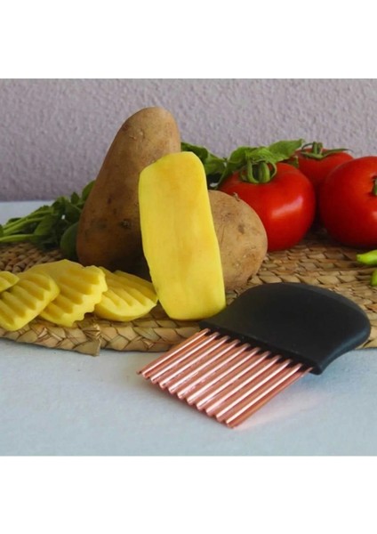Özel Tutacaklı Şekilli Sebze ve Meyve Kesme Aleti Cips Doğrayıcı ROYALEKS-35126 indirimleri