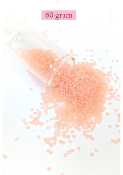 Dökme Cam Kum Boncuk (11/0) 2 mm - 60 Gram - Pudra - BNC060