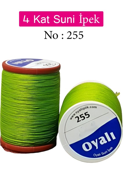 Oyalı 4 Kat Suni Ipek Iplik Iğne Oyası Boncuk Ipi Tığ Oyası NO:255