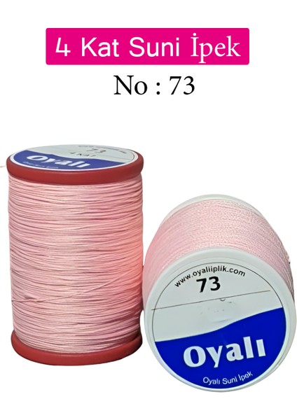 Oyalı 4 Kat Suni Ipek Iplik Iğne Oyası Boncuk Ipi Tığ Oyası No:73