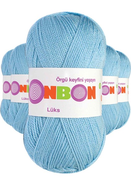 5 Adet Lüks Patik İpi Yünü Mavi 98231