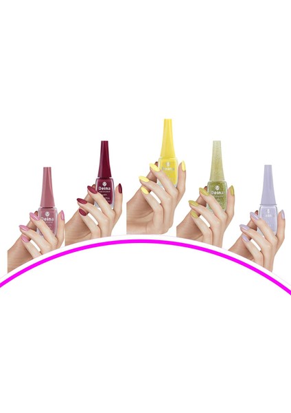 5 Adet Keratinli Besleyici Oje 14 ml Set3