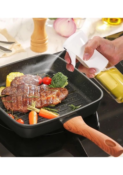 Zeytinyağı Limon Cam Sprey Şişesi Cam Yağ Püskürtücü Yağdanlık Airfryer Tasarruf 200 ml