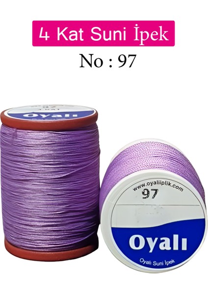 4 Kat Suni Ipek Iplik Iğne Oyası Boncuk Ipi Tığ Oyası No:97