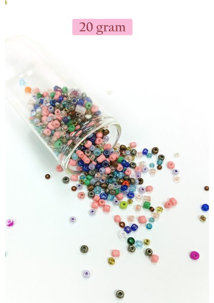 Dökme Cam Kum Boncuk (8/0) 3 mm - 20 Gram - Çok Renkli - BNC158