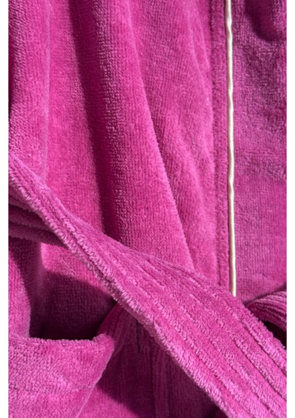 Yumuşak Dokulu Kapüşonlu Çocuk Bornozu - Fuşya - 3-4yaş fiyatları