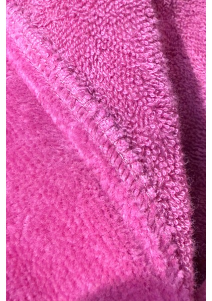 Yumuşak Dokulu Kapüşonlu Çocuk Bornozu - Fuşya - 3-4yaş modelleri