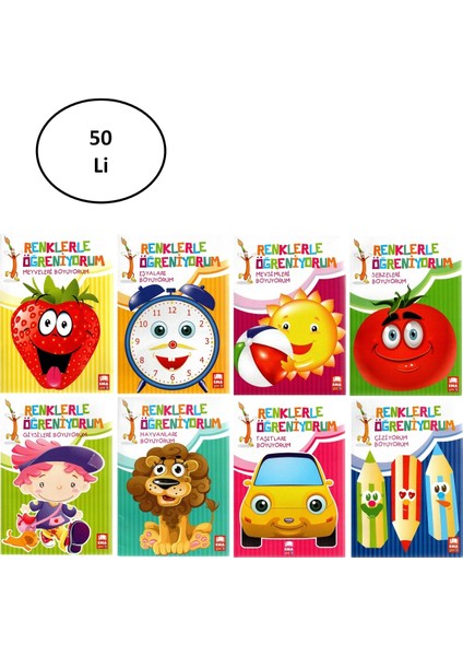Renklerle Öğreniyorum Boyama İnce 50'li