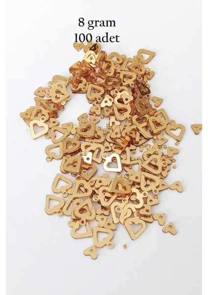 Oya Abiye Bileklik Kolye Pleksi Metalik Plastik Pul Altın Renk 8 Gram 100 Adet - BNC488