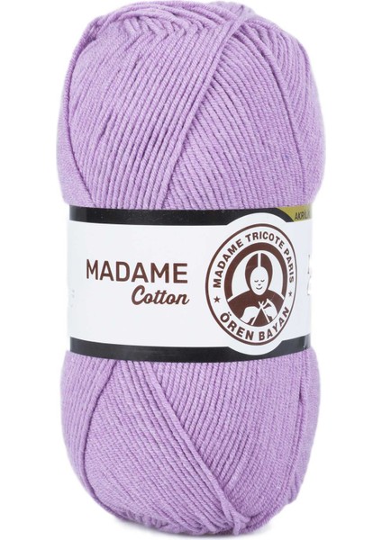 1 Adet Madame Cotton El Örgü Ipi Yünü 100 gr 023 Lila