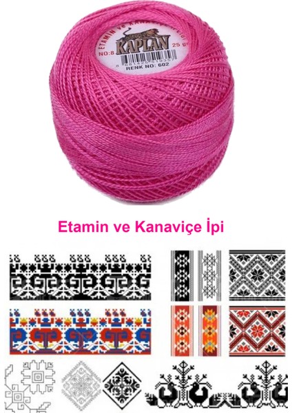 Kaplan Etamin ve Kanaviçe Ipi 8 No Kod/renk: 602 - Royaleks